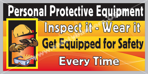 PPE safety banner 1063