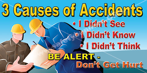 Custom safety banners for preventing accidents
