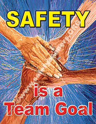 safety banners and posters for the team and workplace