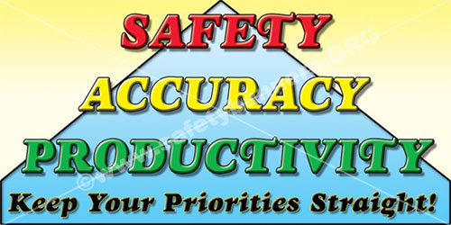Safety Accuracy Productivity safety banner item 1049