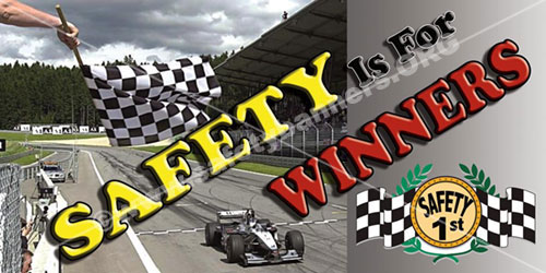 Safety is for Winners workplace safety banner item 1001