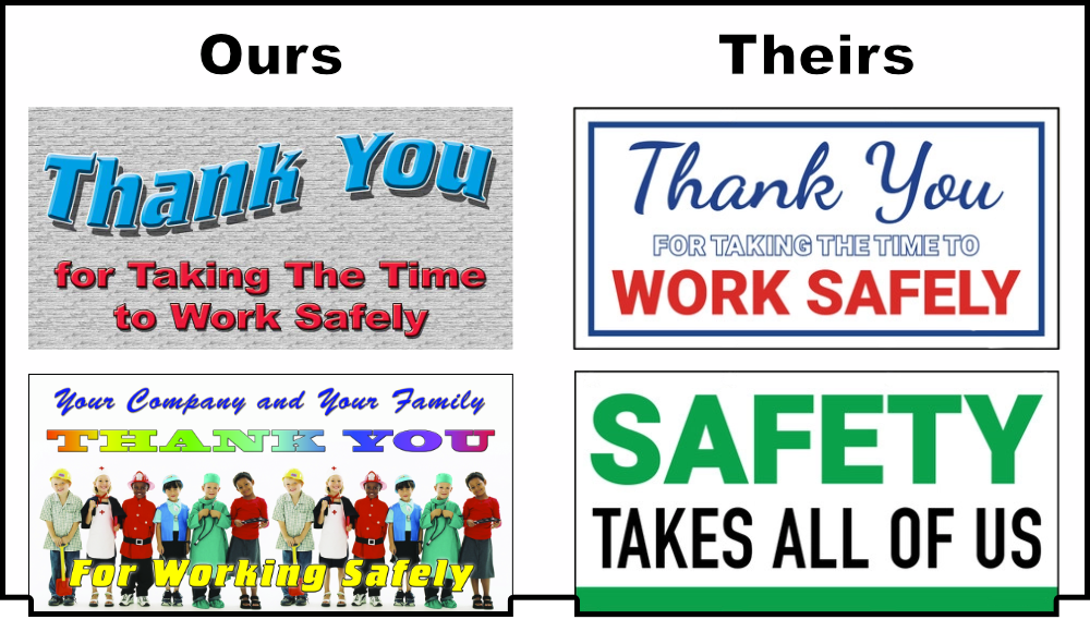 safety banners comparison page #3