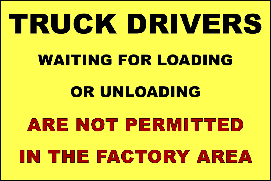 TRUCK DRIVERS sign
