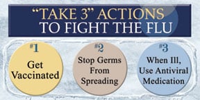 Take 3 Actions to Fight the Flu safety banner