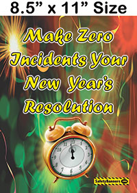 Free Safety Poster download Make Zero Incidents NewYears Resolution
