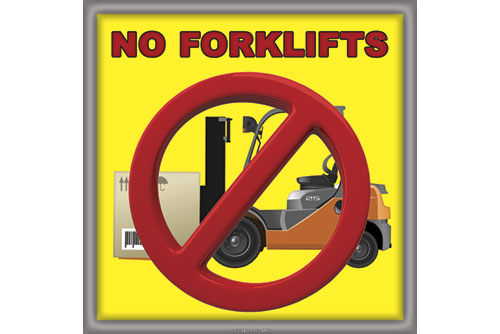 No forklifts safety sticker floor decal for industry number 7244 L