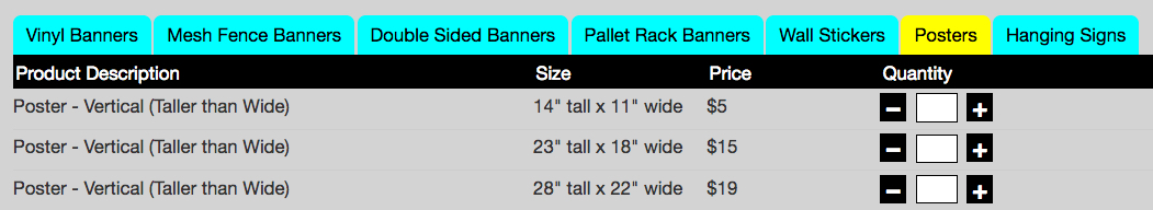 Posters Tab for site