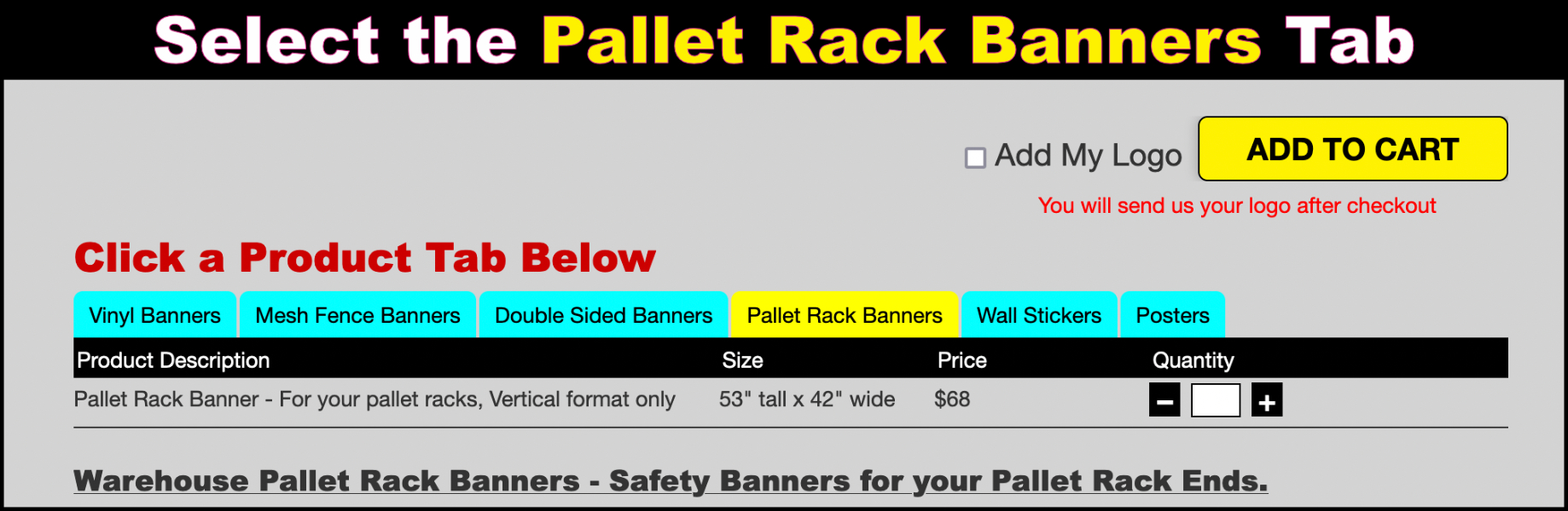 Rack Banner Tab