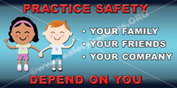 1354 safety banners images for facility safety