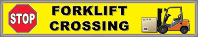 Warehouse Safety Floor Sticker Forklift Crossing item 660080