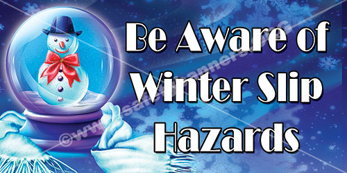 Winter hazards safety banner - 1089