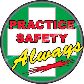 Always Practice Safety floor sticker item 6680