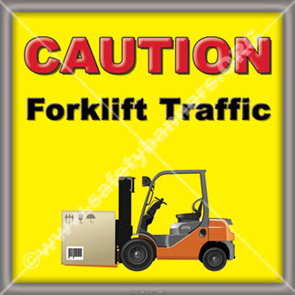 Caution Forklift Traffic floor sticker sign item 7201