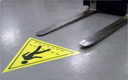 Forklift Pedestrian Crossing safety floor sticker item 6465