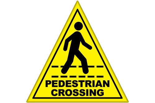 Pedestrian Crossing safety floor sticker item 6460