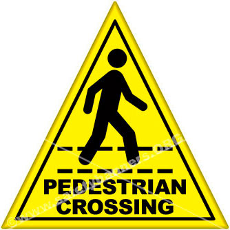 Pedestrian Crossing safety floor sticker sign item 6460