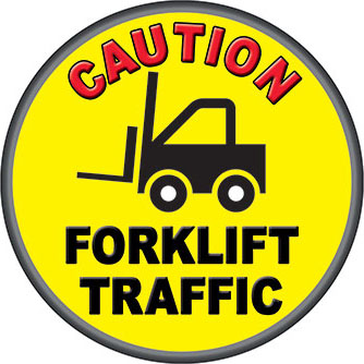 ForkLift safety floor stickers for American industry - Safety Floor Sticker #6535