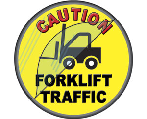 Safety Floor Sticker Forklift Tough item 6535