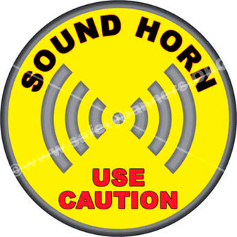 Sound Horn Use Caution safety floor sticker item 6521
