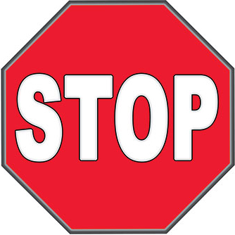 stop sign safety floor decal sticker item 6110