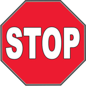 stop sign safety floor decal sticker item 6110 for forklift safety