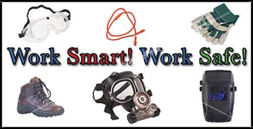Work Smart Work Safe PPE workplace safety banner