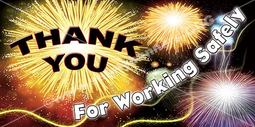 Thank You for Working Safely workplace safety banner item 1293