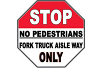 Forklift-Tough™ Safety Floor Sticker item 6130