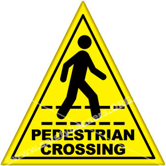 Pedestrian Crossing safety floor sticker sign item 6460FT