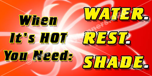 Safety Banners with Heat Safety Slogans 1 heat safety slogan banners 1197