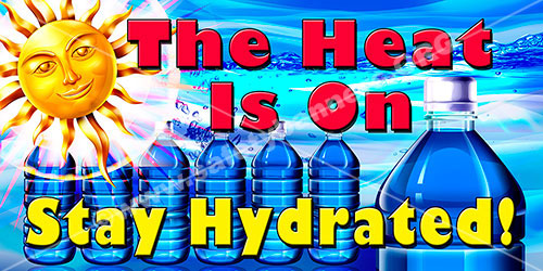 heat stroke stress safety banners #1200