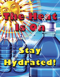 Safety Poster heat stress heat stroke number1200