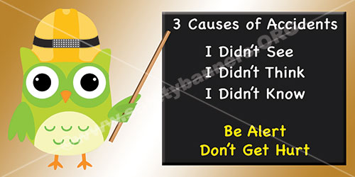 3 causes of accidents industrial workplace safety banner