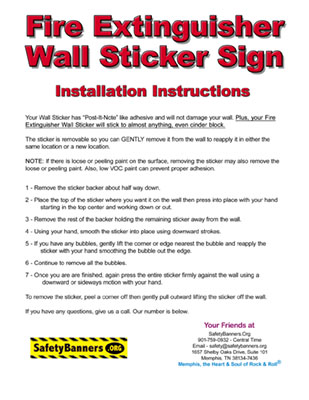 Economy Floor Sticker Instructions