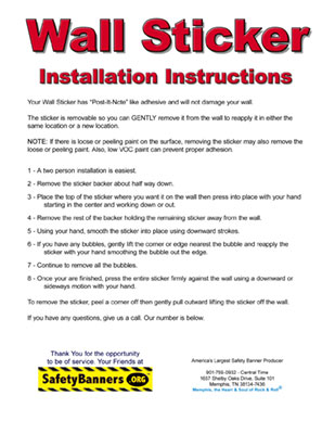 Wall Sticker Instructions
