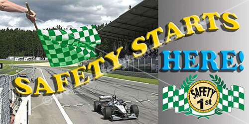 Safety Banners: Safety Awareness Banners that are Hi-Impact and Motivating 3 Safety starts here workplace safety banners