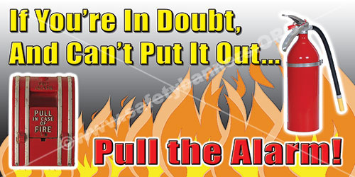 Fire safety banner #1137 for workplace safety