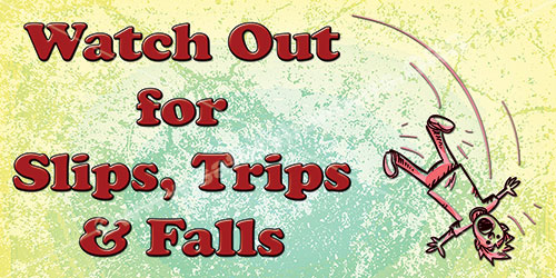slips, trips and falls industrial safety banner 1399